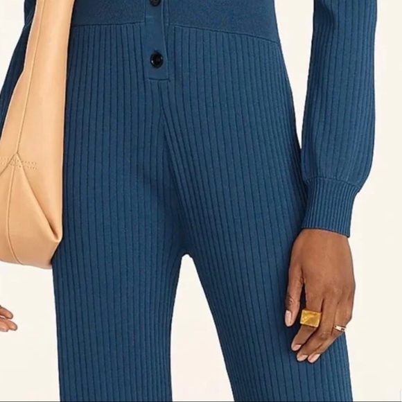 New Recess Pickleball x J Crew ribbed cropped jumpsuit L $198 - Picture 3 of 7